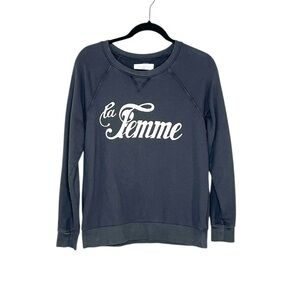 Sol Angeles Cool Girl Anthropologie La Femme Cotton Sweatshirt size XS